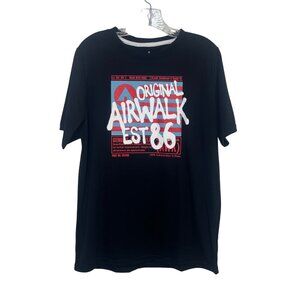 Airwalk Original EST 86 Graphic Tshirt Mens XL Black New Skateboard Streetwear